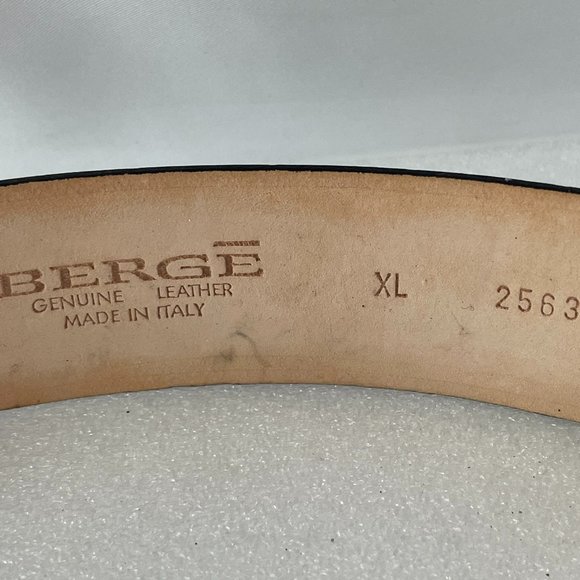 BERGÉ GENUINE RED LEATHER LION HEAD BUCKEL BELT